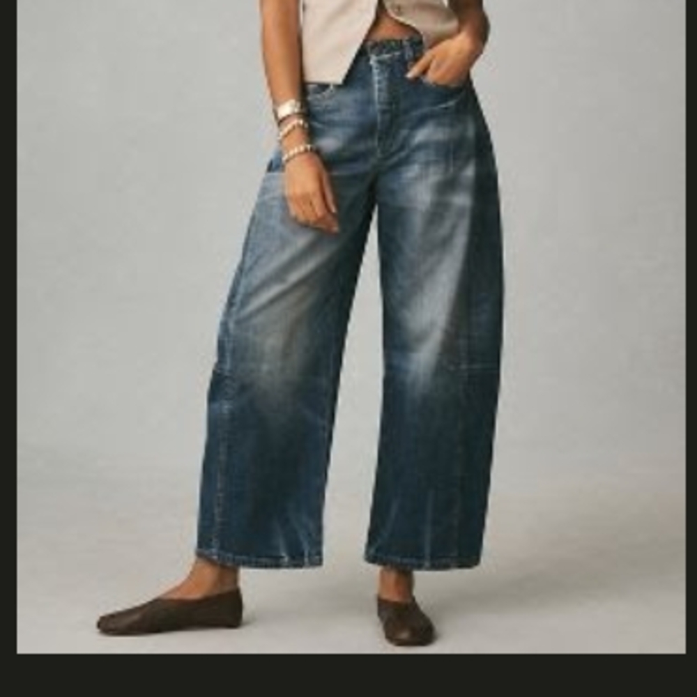 Pilcro Blue Wide Leg Jeans